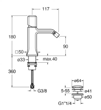 ITALY CRIIT320 - Single handle bidet mixer by CRISTINA Rubinetterie - view 3
